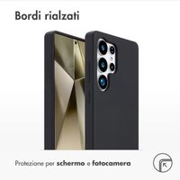 Accezz Cover in silicone liquido con MagSafe Samsung Galaxy S25 Ultra - Nero