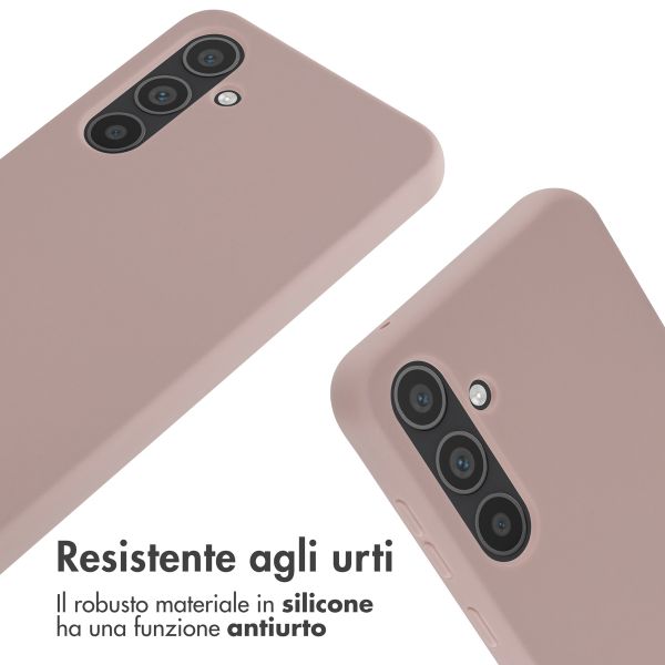 imoshion Cover in Silicone con Cordino Samsung Galaxy A35 - Sand Pink
