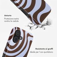 Selencia Cover posteriore Vivid con MagSafe Apple iPhone 16 - Dream Swirl Chocolate