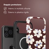 Selencia Cover posteriore Vivid con MagSafe Apple iPhone 18 Pro / 17 Pro - Choco Flower Pop