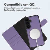 imoshion Cover a libro di lusso 2-in-1 rimovibile Samsung Galaxy S25 - Viola