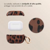 Selencia Cover Sabi stampa pantera  Apple Airpods Pro / Pro 2 - Mocha Brown