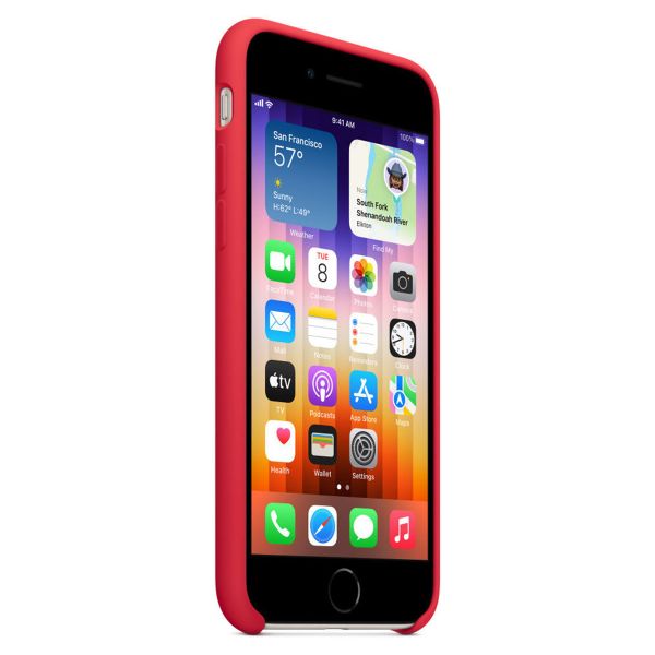Apple Cover in Silicone Apple iPhone SE (2022 / 2020) / 8 / 7 - Rosso