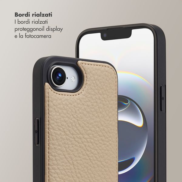 Selencia Cover per telefono Nova con cordino e portacarte Apple iPhone 17e / 16e - Beige