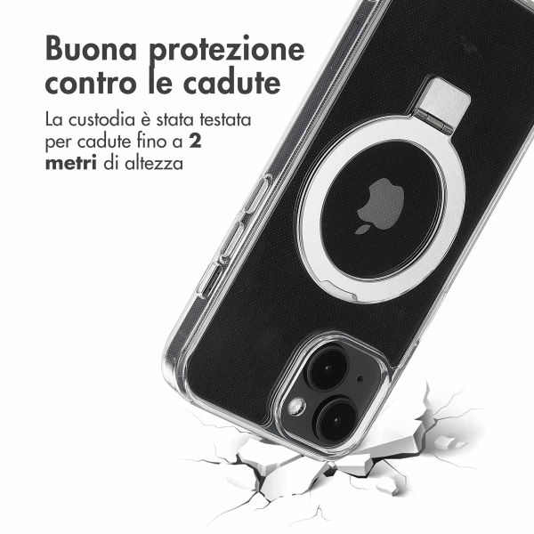 Accezz Cover con anello e supporto con MagSafe Apple iPhone 14 - Trasparente