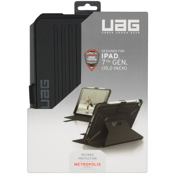 UAG Cover a libro Metropolis Apple iPad 9 (2021) 10.2 pollici / iPad 8 (2020) 10.2 pollici / iPad 7 (2019) 10.2 pollici - Nero