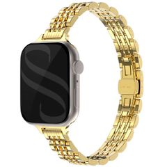 Selencia Cinturino sottile in acciaio ispirato a Jubilee Apple Watch | 38/40/41/42 mm - Oro
