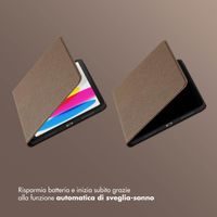 Selencia Cover Riva Apple iPad 11 (2025) 11 pollici A16 / iPad 10 (2022) 10.9 pollici - Mocha Brown