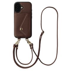Selencia Cover per telefono Sera con cordino e portacarte a busta Apple iPhone 17 - Chocolate Brown
