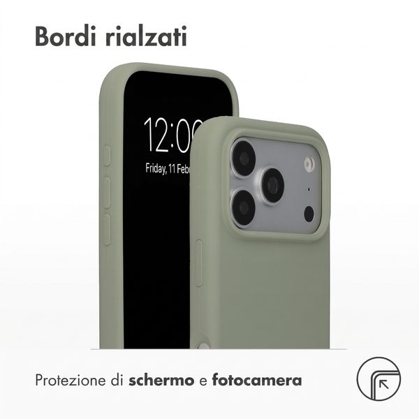 Accezz Cover in silicone liquido con MagSafe Apple iPhone 18 Pro Max / 17 Pro Max - Cooper Green