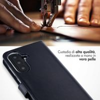 Selencia Cover a libro in vera pelle Samsung Galaxy A57 (5G) - Nero