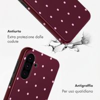 Selencia Cover Posteriore Vivid Samsung Galaxy A36 / A56 - Happy Dots Burgundy