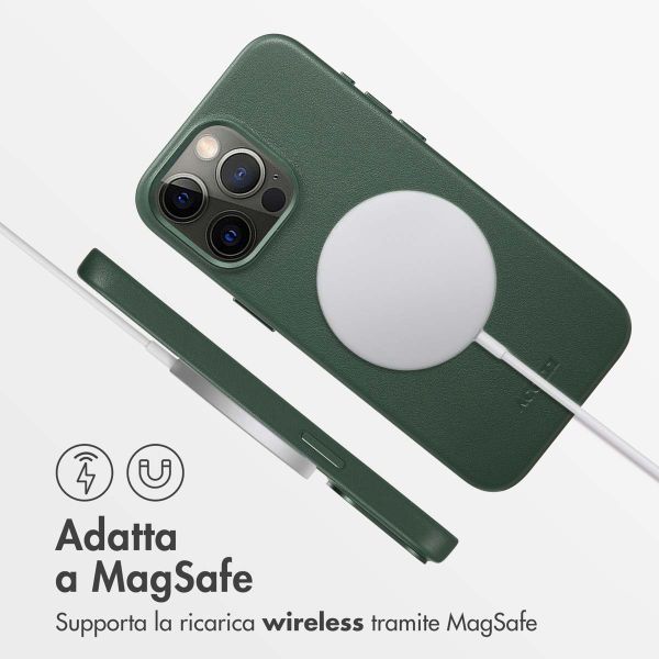 Accezz Cover in Pelle con MagSafe Apple iPhone 15 Pro Max - Cedar Green