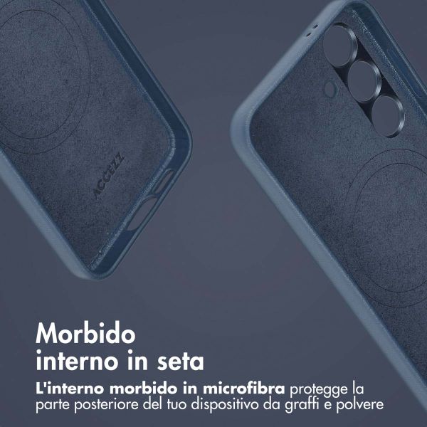 Accezz Cover in pelle 2 in 1 con MagSafe Samsung Galaxy S24 - Nightfall Blue