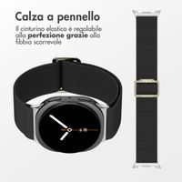 imoshion Cinturino in nylon elastico Samsung Galaxy Watch 9 (40/44mm) / Watch 8 (40/44mm) / Classic (46mm) - Nero
