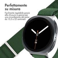 imoshion Cinturino in nylon Alpine Samsung Galaxy Watch 8 (40/44mm) / Classic (46mm) - Verde scuro