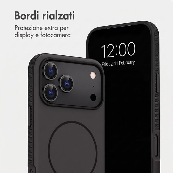 imoshion Cover posteriore Color con Thin MagSafe Ring Apple iPhone 18 Pro Max / 17 Pro Max - Nero