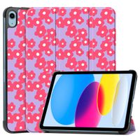 imoshion Cover Trifold Design Apple iPad 11 (2025) 11 pollici A16 / iPad 10 (2022) 10.9 pollici - Dusty Rose Blossom