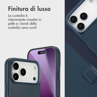 Accezz Cover in pelle 2 in 1 con MagSafe Apple iPhone 17 Pro Max - Nightfall Blue