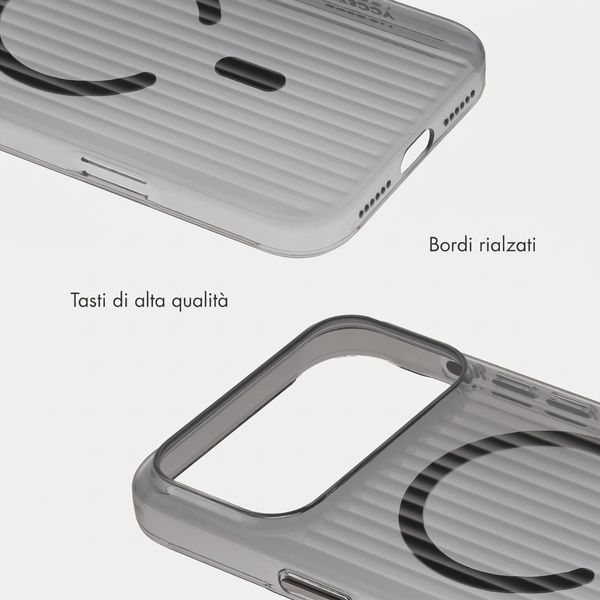 Accezz Cover Lite con MagSafe | Fluted | Apple iPhone 18 Pro / 17 Pro - Nero