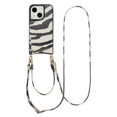Selencia Cover per telefono Nova con cordino e portacarte Apple iPhone 15 - Zazzy Zebra
