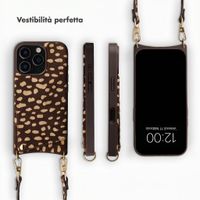 Selencia Nova cover posteriore in vera pelle con portacarte Apple iPhone 16 Pro - Fawn Chic