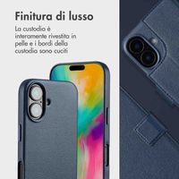 Accezz Cover in pelle 2 in 1 con MagSafe Apple iPhone 16 - Nightfall Blue