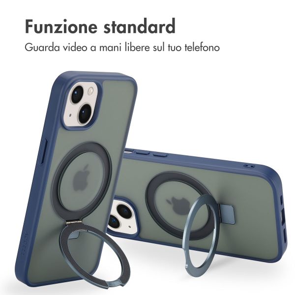 Accezz Cover con anello e supporto con MagSafe Apple iPhone 13 - Blu
