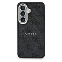 Guess Cover Posteriore 4G Leather con MagSafe Samsung Galaxy S26 - Gold Edge - Black