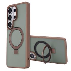 Accezz Cover con anello e supporto con MagSafe Samsung Galaxy S26 Ultra - Marrone