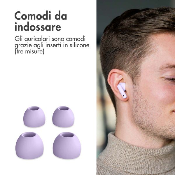 imoshion Aura Pro Auricolari in-ear wireless - Cancellazione attiva del rumore (ANC) - Lavender Lilac