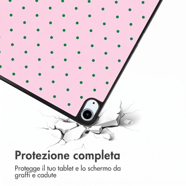 imoshion Cover Trifold Design Apple iPad Air 11 pollici (2026) M4 / (2025) M3 / (2024) M2 / Air 5 (2022) / Air 4 (2020) - Happy Dots