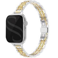Selencia Cinturino sottile in acciaio ispirato a Jubilee Apple Watch | 38/40/41/42 mm - Argento e Oro