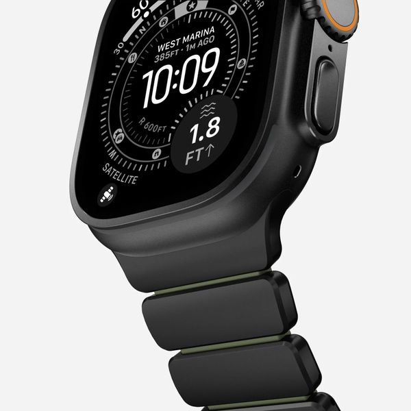 Nomad Cinturino Stratos Apple Watch | 44/45/46/49 mm - Forest Green / Black Titanium