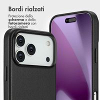 Accezz Cover in pelle 2 in 1 con MagSafe Apple iPhone 17 Pro Max - Onyx Black