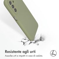 Accezz Cover Posteriore in Silicone Liquido Samsung Galaxy A27 (5G) - Cooper Green