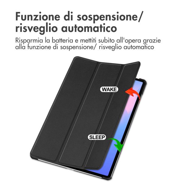 imoshion Cover a libro Trifold Samsung Galaxy Tab S10 FE Plus - Nero