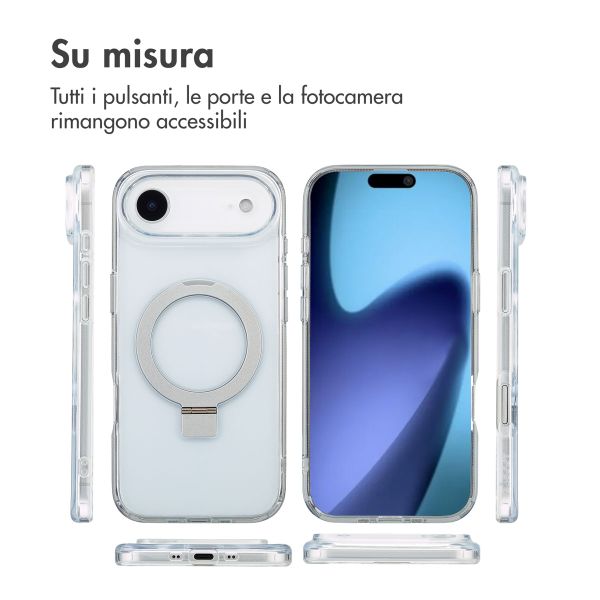 Accezz Cover con anello e supporto con MagSafe Apple iPhone Air - Trasparente