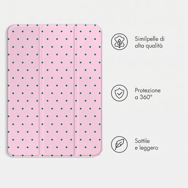 imoshion Cover Trifold Design Apple iPad Air 11 pollici (2026) M4 / (2025) M3 / (2024) M2 / Air 5 (2022) / Air 4 (2020) - Happy Dots