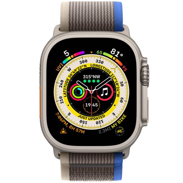 Apple Cinturino Trail Loop Apple Watch | 44/45/46/49 mm - Taglia M/L - Blue / Grey