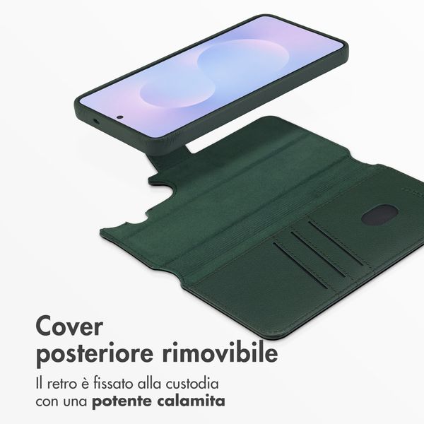 Accezz Cover in pelle 2 in 1 con MagSafe Samsung Galaxy S26 Plus - Cedar Green