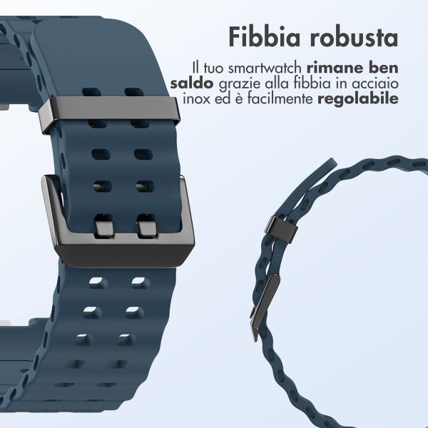 imoshion Cinturino Ocean in silicone Samsung Galaxy Watch 8 (40/44mm) / Classic (46mm) - Blu scuro