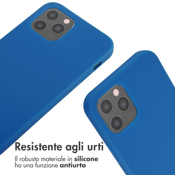 imoshion Cover in Silicone con Cordino Apple iPhone 12 (Pro) - Blu