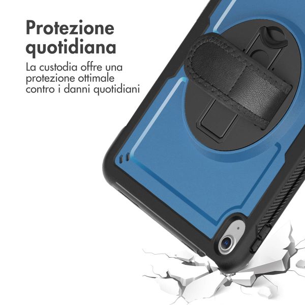 Accezz Cover Posteriore Resistente con tracolla Apple iPad 11 (2025) 11 pollici A16 / iPad 10 (2022) 10.9 pollici - Blu