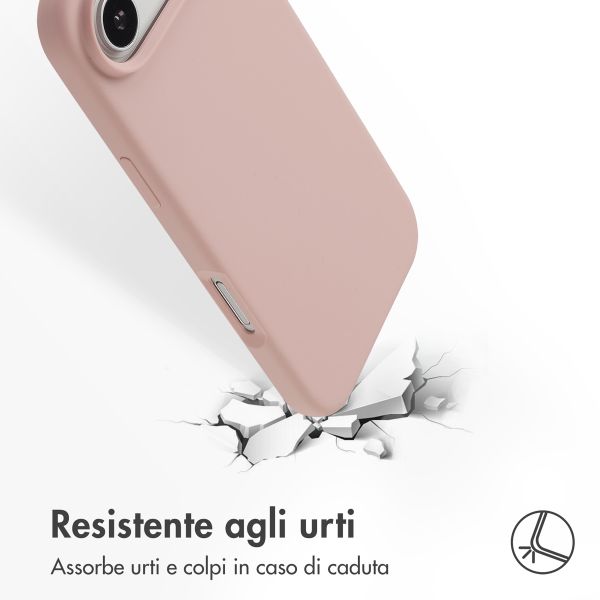 Accezz Cover in silicone liquido con MagSafe Apple iPhone Air - Rosa