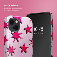 Selencia Cover posteriore Vivid con MagSafe Apple iPhone 13 - Stars Rubine Red Light Pink