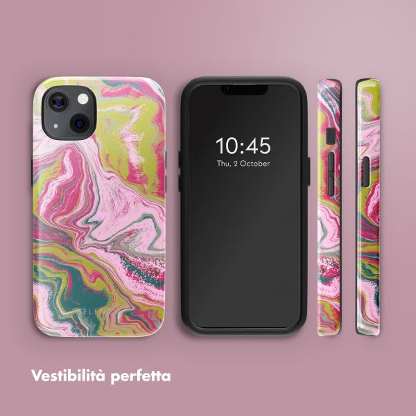 Selencia Cover posteriore Vivid con MagSafe Apple iPhone 13 - Marble Pink