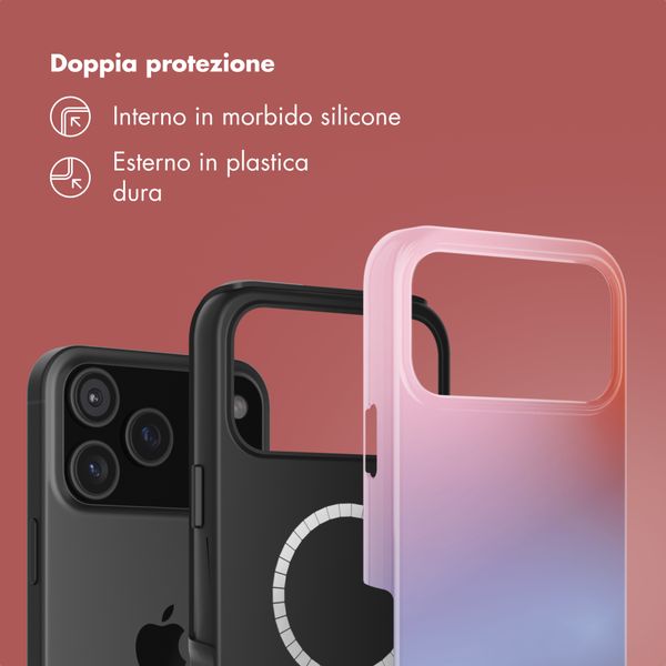 Selencia Cover posteriore Vivid con MagSafe Apple iPhone 17 Pro - Gradient Soft Blush