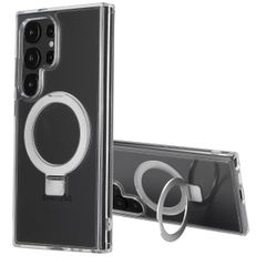 Accezz Cover con anello e supporto con MagSafe Samsung Galaxy S24 Ultra - Trasparente