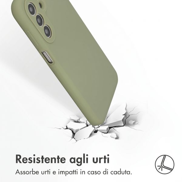 Accezz Cover Posteriore in Silicone Liquido Samsung Galaxy A27 (5G) - Cooper Green